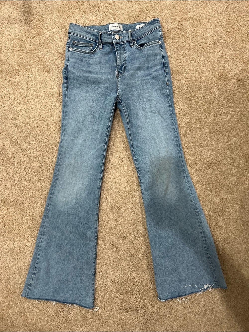 Frame Denim Le Easy Flare Light Blue Flared Women’s Jeans